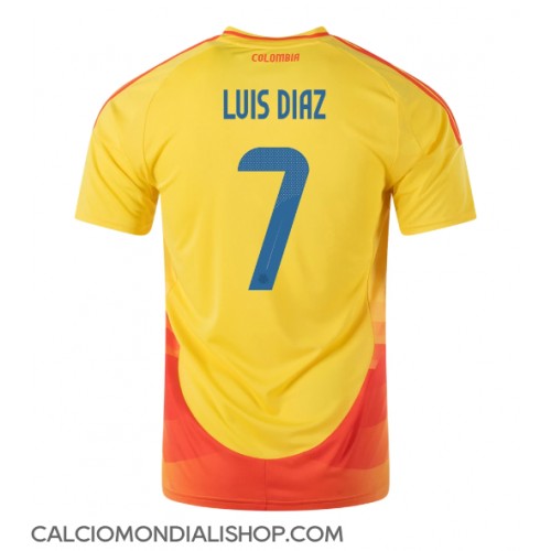 Maglie da calcio Colombia Luis Diaz #7 Prima Maglia Copa America 2024 Manica Corta